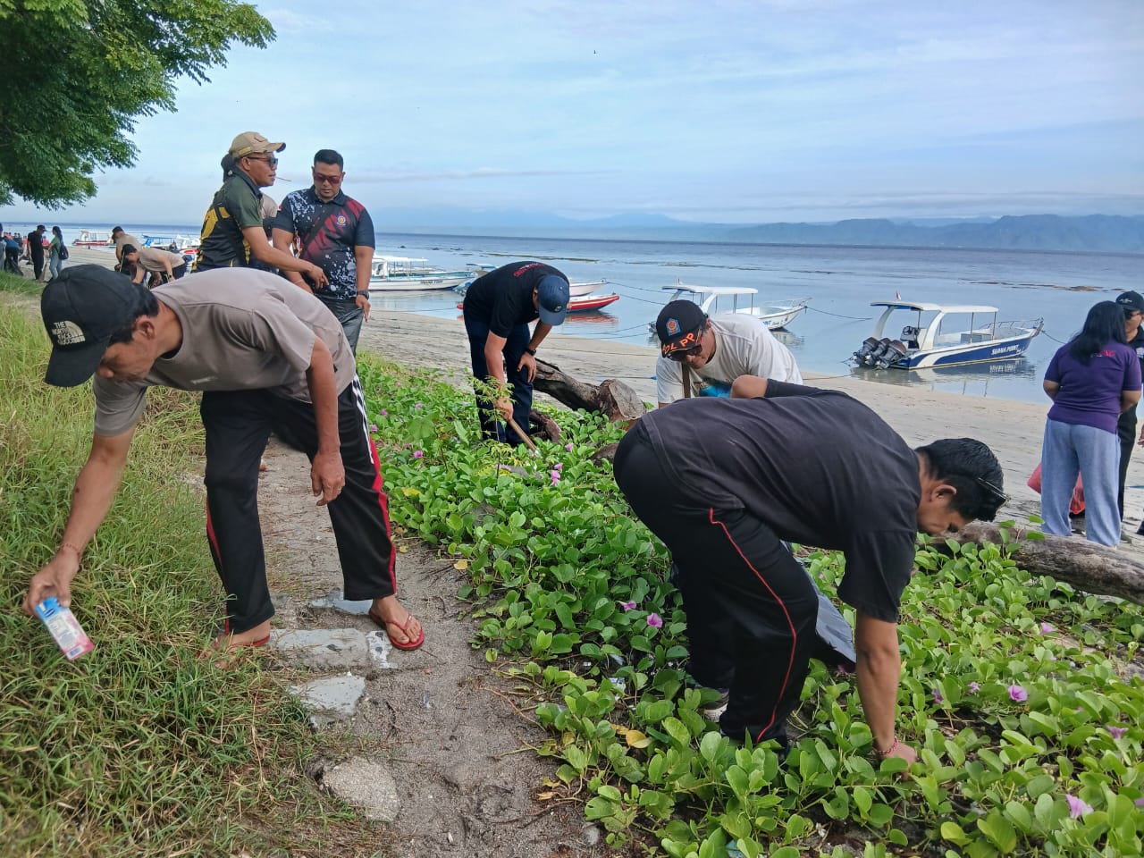 Kegiatan Bersih-Bersih di Desa Ped